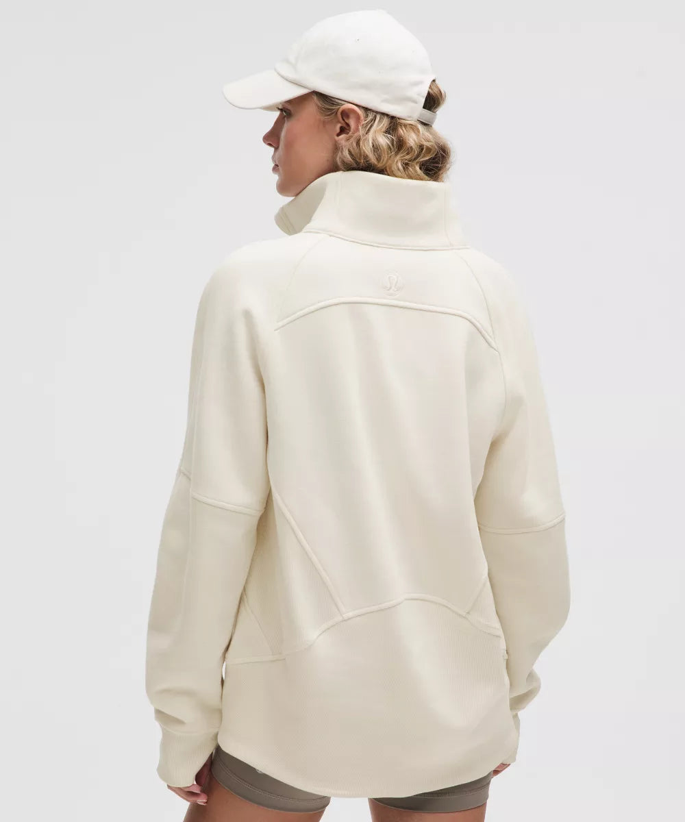 Sweat demi-zippé Scuba Oversized à col cheminée Long