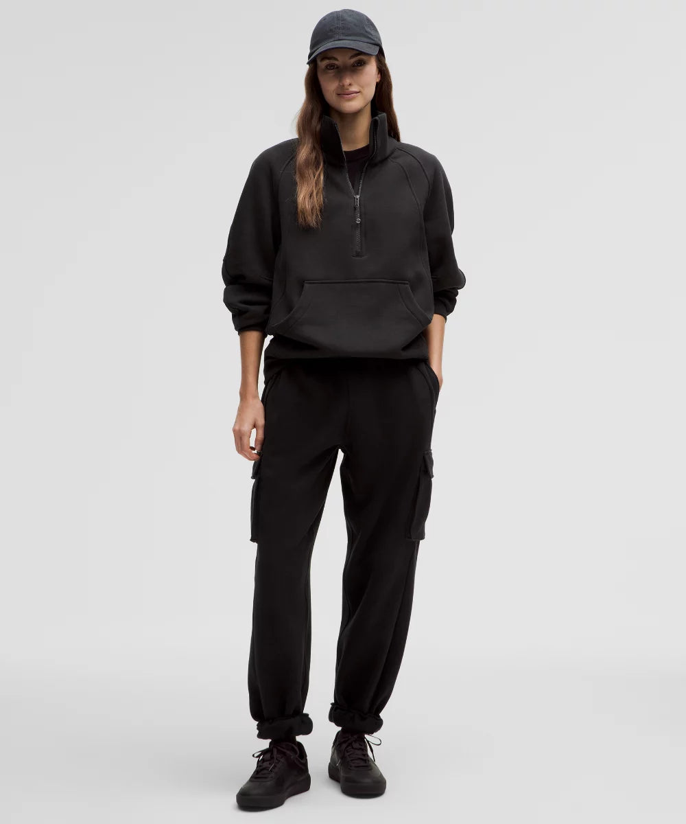 Sweat demi-zippé Scuba Oversized à col cheminée Long