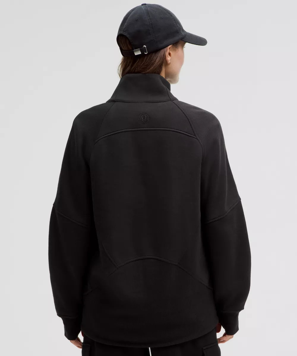 Sweat demi-zippé Scuba Oversized à col cheminée Long