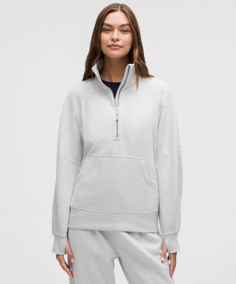 Sweat demi-zippé Scuba Oversized à col cheminée Long