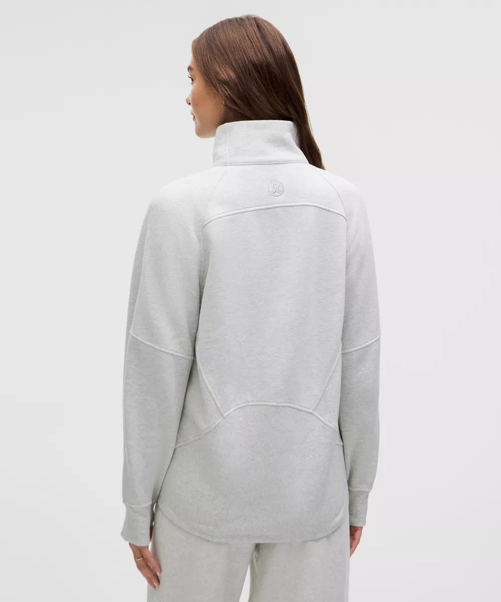 Sweat demi-zippé Scuba Oversized à col cheminée Long