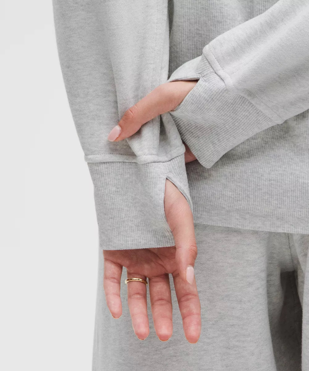 Sweat demi-zippé Scuba Oversized à col cheminée Long