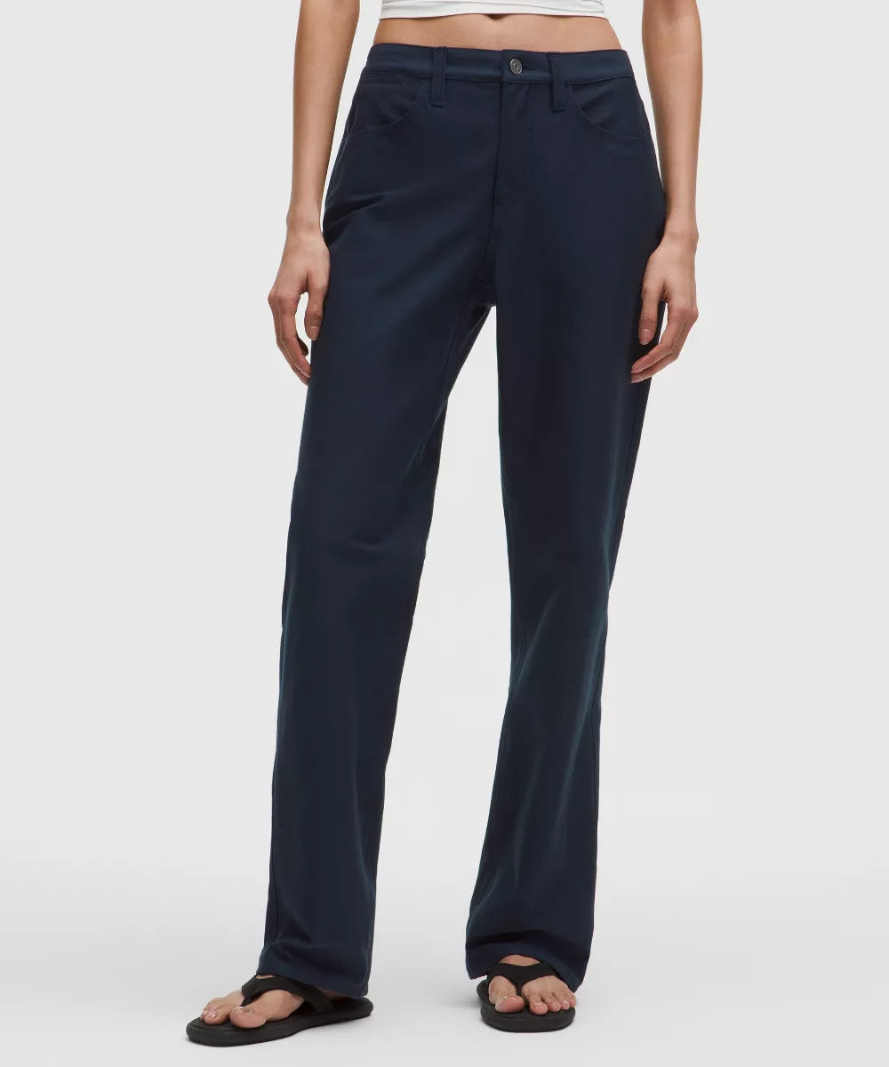 Pantalon EasyFive taille mi-haute à coupe droite décontractée Standard