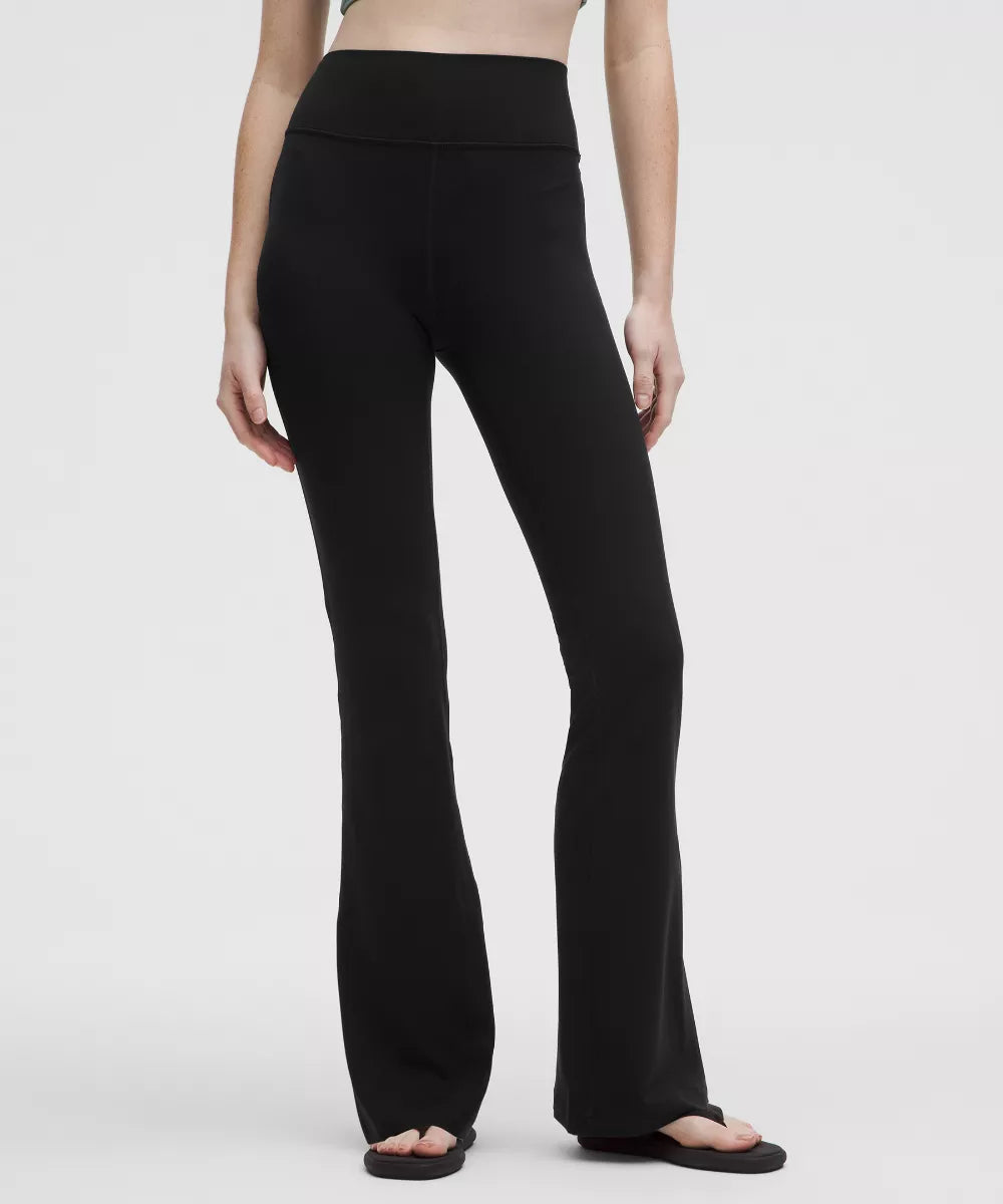 Pantalon Groove évasé taille haute en Nulu Court