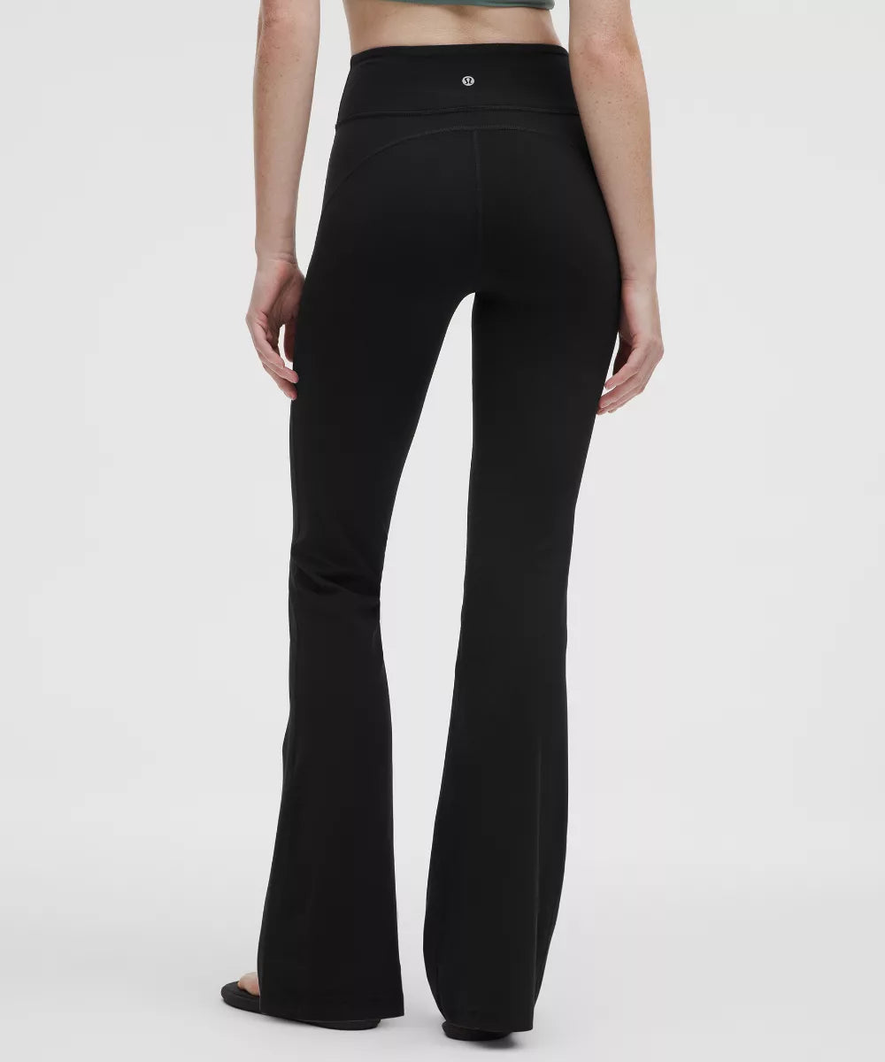 Pantalon Groove évasé taille haute en Nulu Court