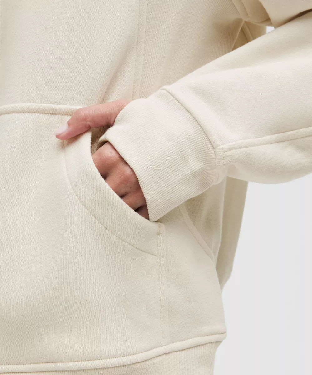 Sweat demi-zippé Scuba Oversized à col cheminée Long