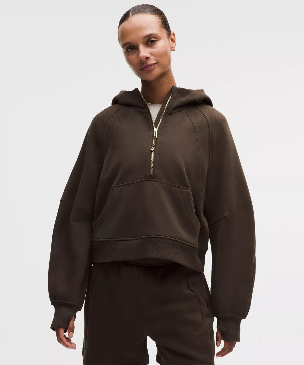 Sweat à capuche Scuba Oversized demi-zippé