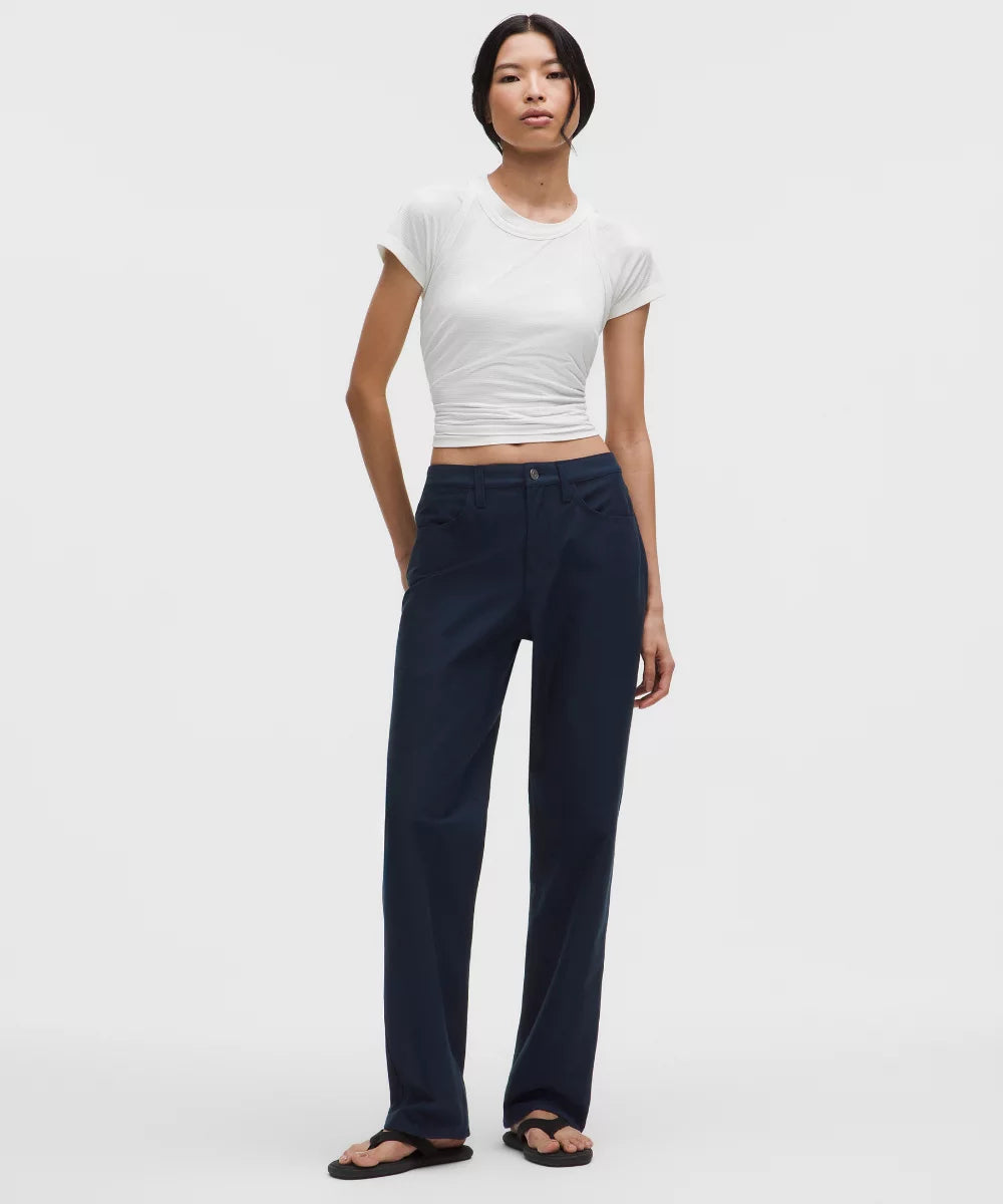 Pantalon EasyFive taille mi-haute à coupe droite décontractée Standard