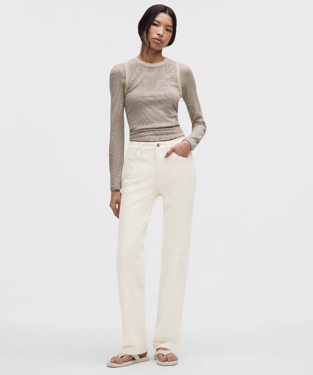 Pantalon EasyFive taille mi-haute à coupe droite décontractée Standard