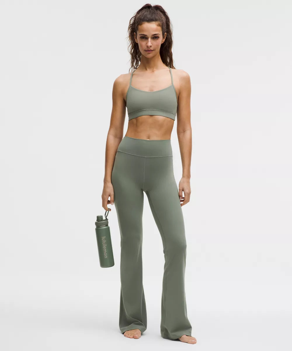 Pantalon Groove évasé taille haute en Nulu Court