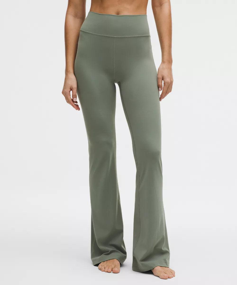 Pantalon Groove évasé taille haute en Nulu Court