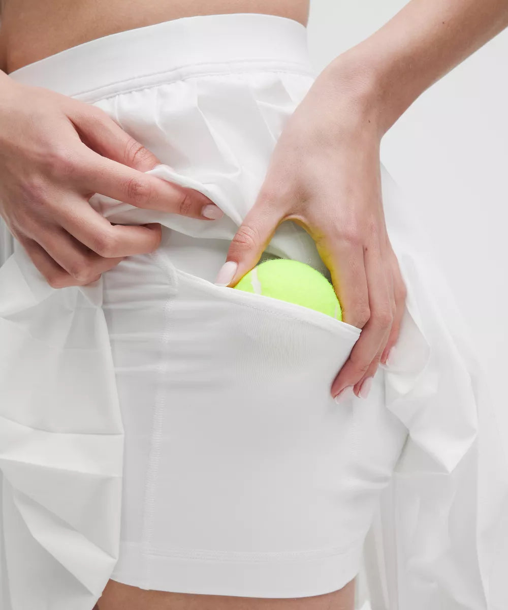 Jupe de tennis plissée taille haute Longue