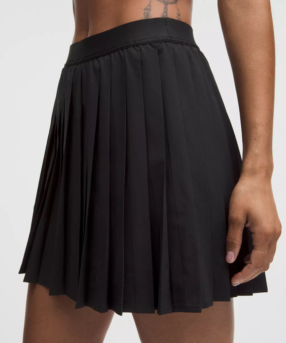 Jupe de tennis plissée taille haute Longue