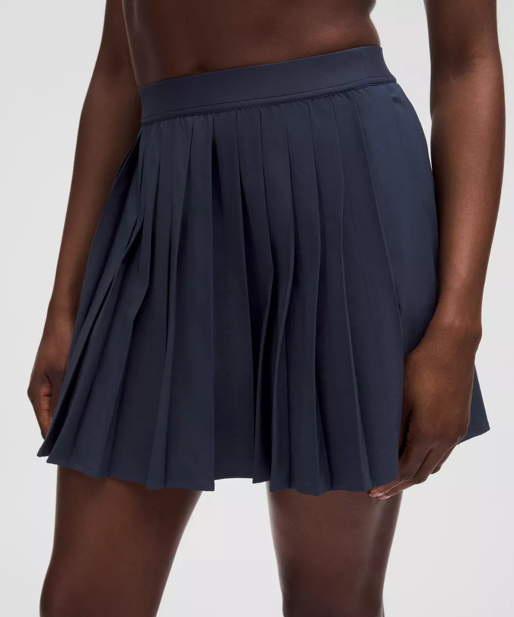 Jupe de tennis plissée taille haute Longue