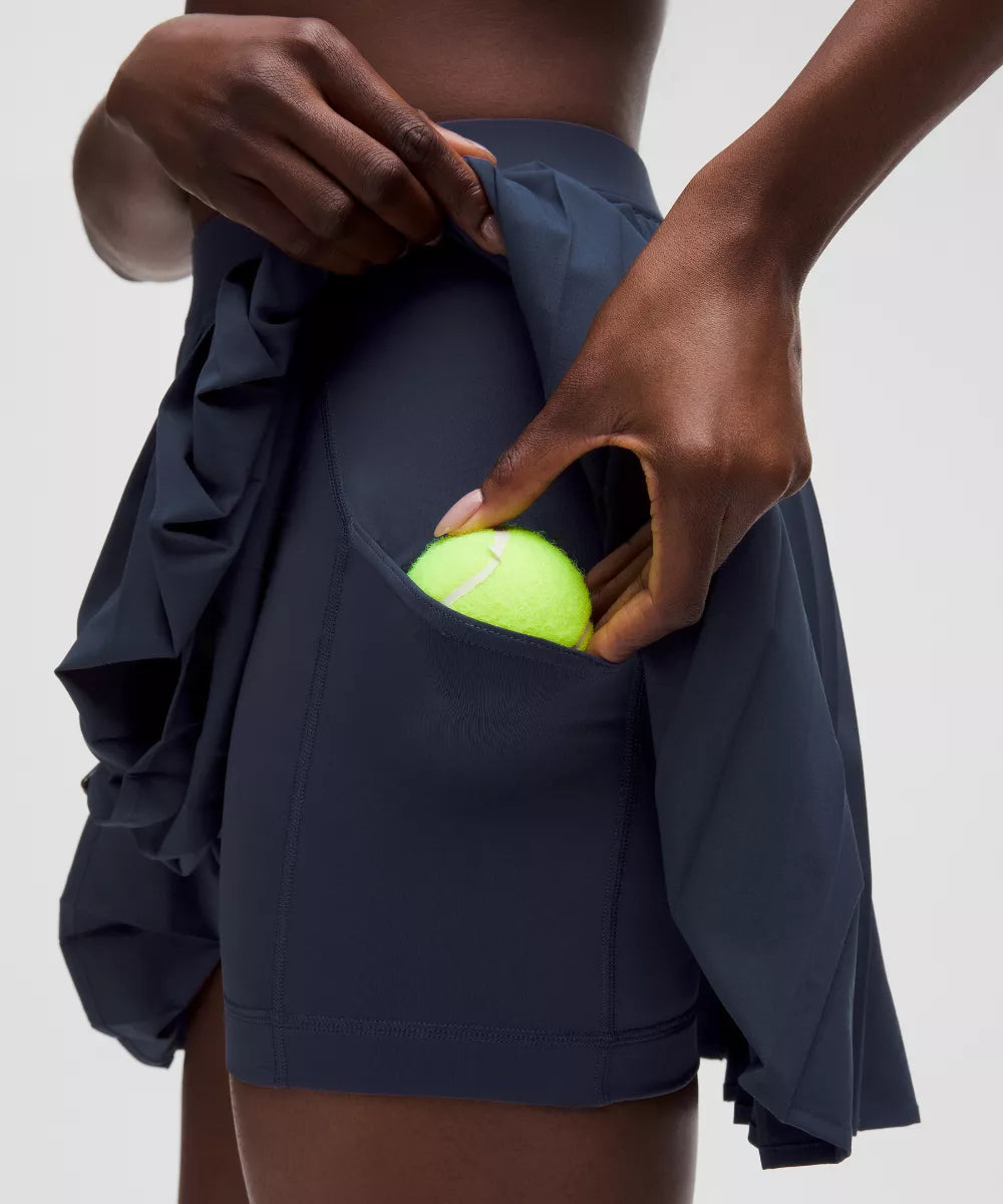Jupe de tennis plissée taille haute Longue