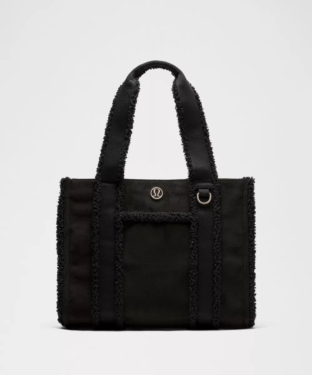 Boxy Tote Bag 10L Faux Shearling Trims