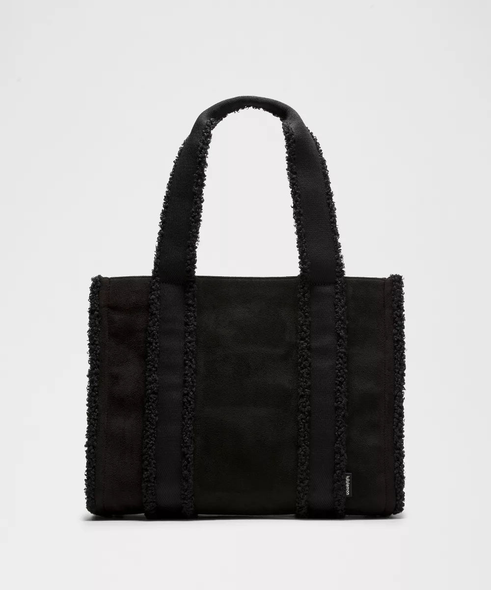 Boxy Tote Bag 10L Faux Shearling Trims